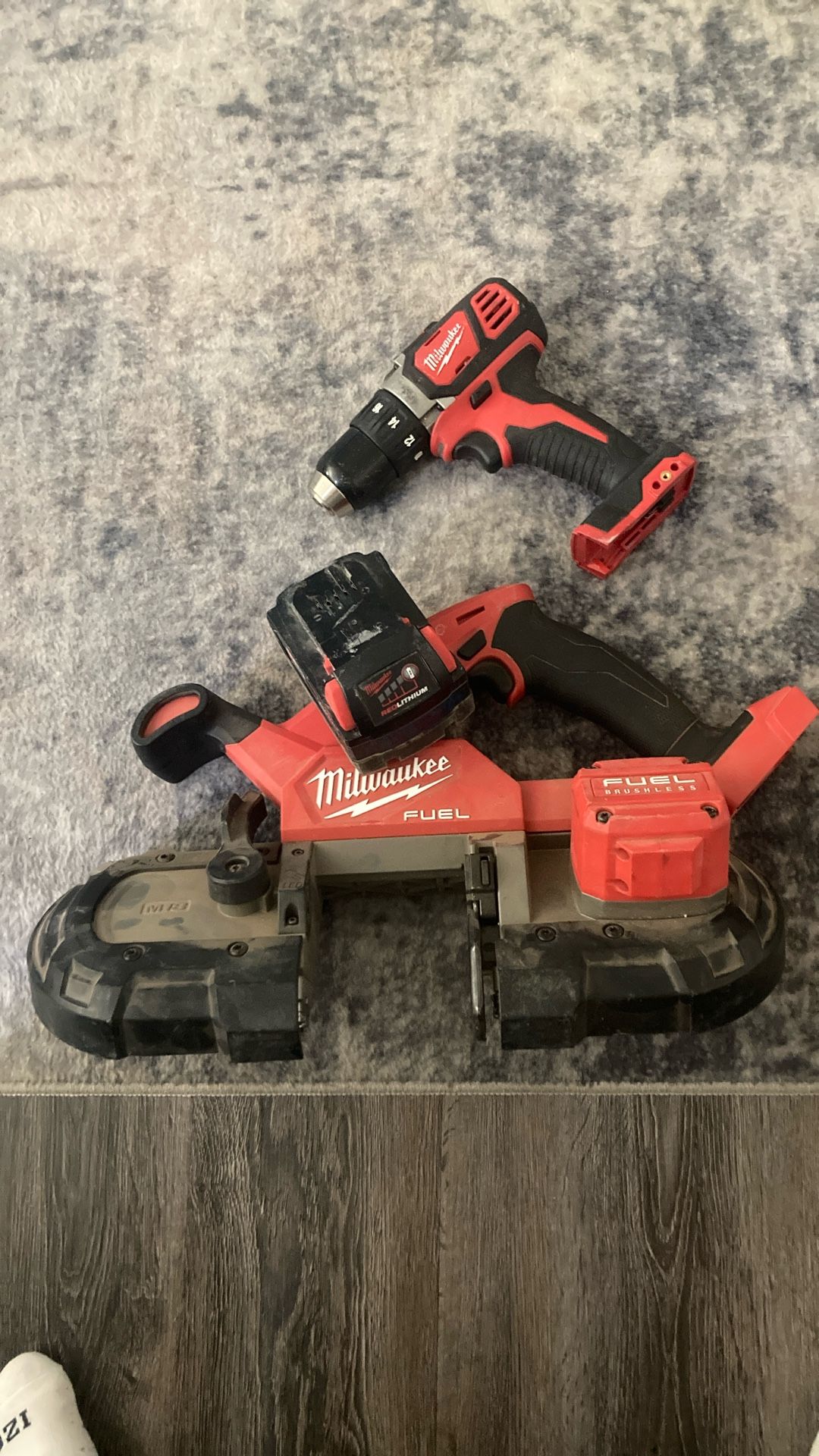 Milwaukee Mini Band Saw And Drill , Battery
