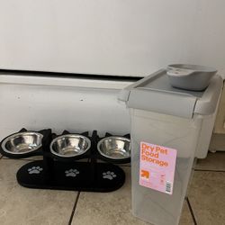 Pet Food Storage / Pet Bowls 