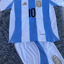 Argentina Messi Kids Soccer Jersey 