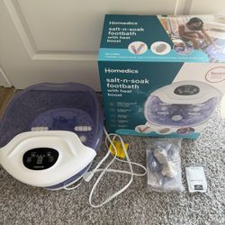 Homedics salt-n-soak footbath with heat boost 