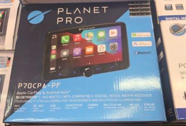 Planet Audio 7” floating touch screen Apple CarPlay/Android Auto compatible