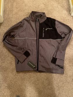 Men’s Gray Horseshoe Windbreaker Jacket Size XL Brand New