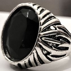 Black Oval Vintage Men And Women Ring 