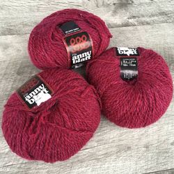 Lot of 3 Anny Blatt 80% Wool 20% Kid Mohair Knitting Yarn
