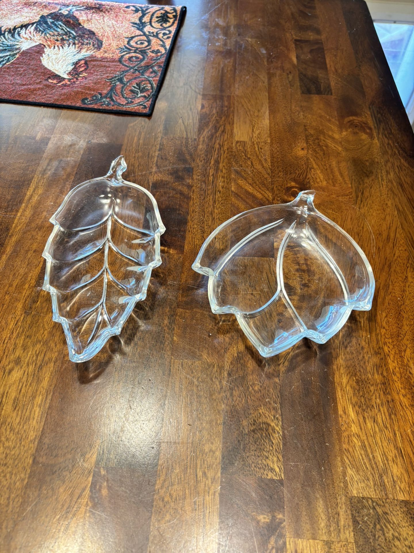 Vintage glass serving dishes