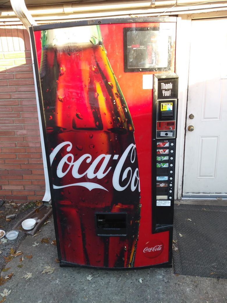 Great, used pop machine, works great. Take bottles and cans