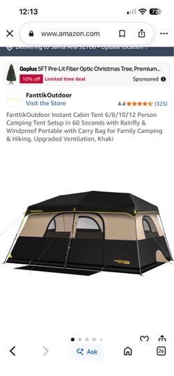 FanttikOutdoor Zeta C10 Pro Instant Cabin Tent