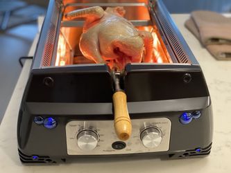 Electric Indoor Grill with Removable Non-Stick Plate, Infrared Heating Smokeless Technology BBQ Grill