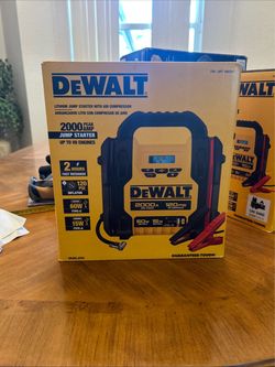 Dewalt 2000 Amp Lithium Jump Starter with Air Compressor USB Power Bank