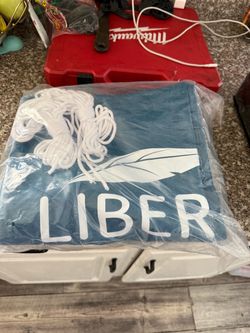 Liber Blue Flag with White Rope