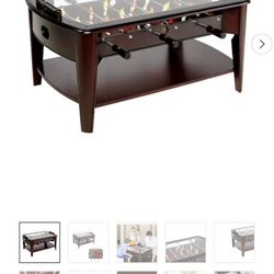 Foosball Durable Coffee Table with Tabletop Sports Soccer Ball