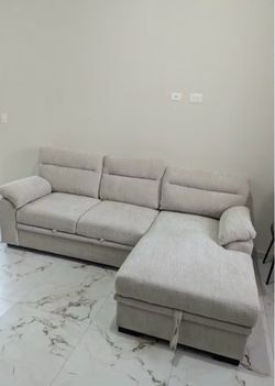 Light Gray L-Shaped Sectional Sofa
