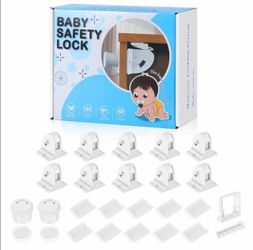 10 Pack Magnetic Cabinet Locks For Child Safety
