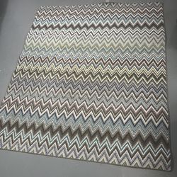 New ZigZag Brownish Rug 5’ X 6’