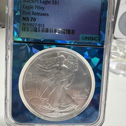 2025 (P) American Silver Eagle MS70 Eagle Privy