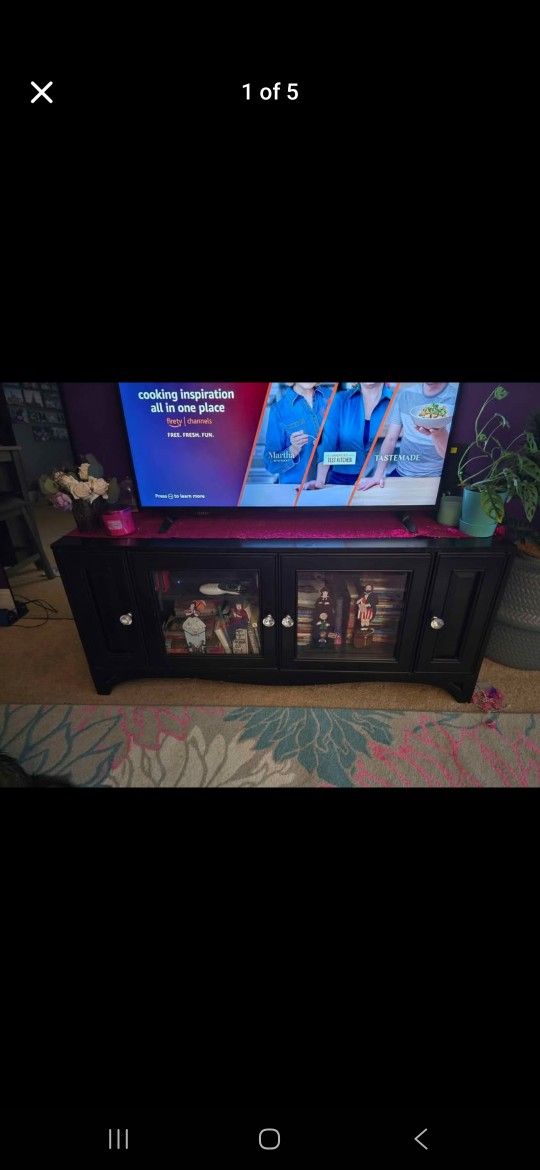 Wood tv stand cabinet