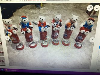 Cola Cans Set Of 6  From 2004 Olympics