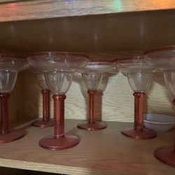 6 Glass Margarita Cups