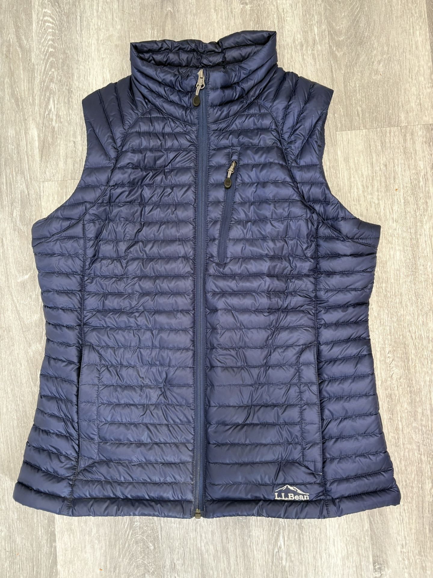 LL Bean Downtek Down Vest Women’s Medium Navy Blue Pertex #295901 Packable