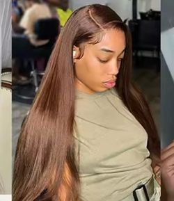 “36” chocolate brown human hair