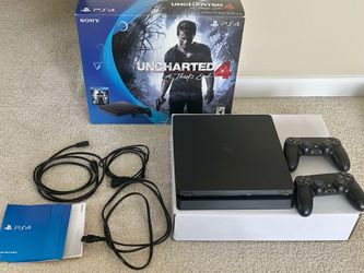 Sony PlayStation 4 (PS4) Slim 500GB Bundle – 2 Controllers & Original Box