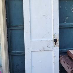 Vintage 2-Panel Solid Wood Door