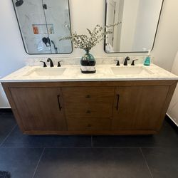 72 inch Free Standing Double Bathroom With Sinks