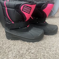 Girl Snow Boots- Worn 1 time- New. Size 1