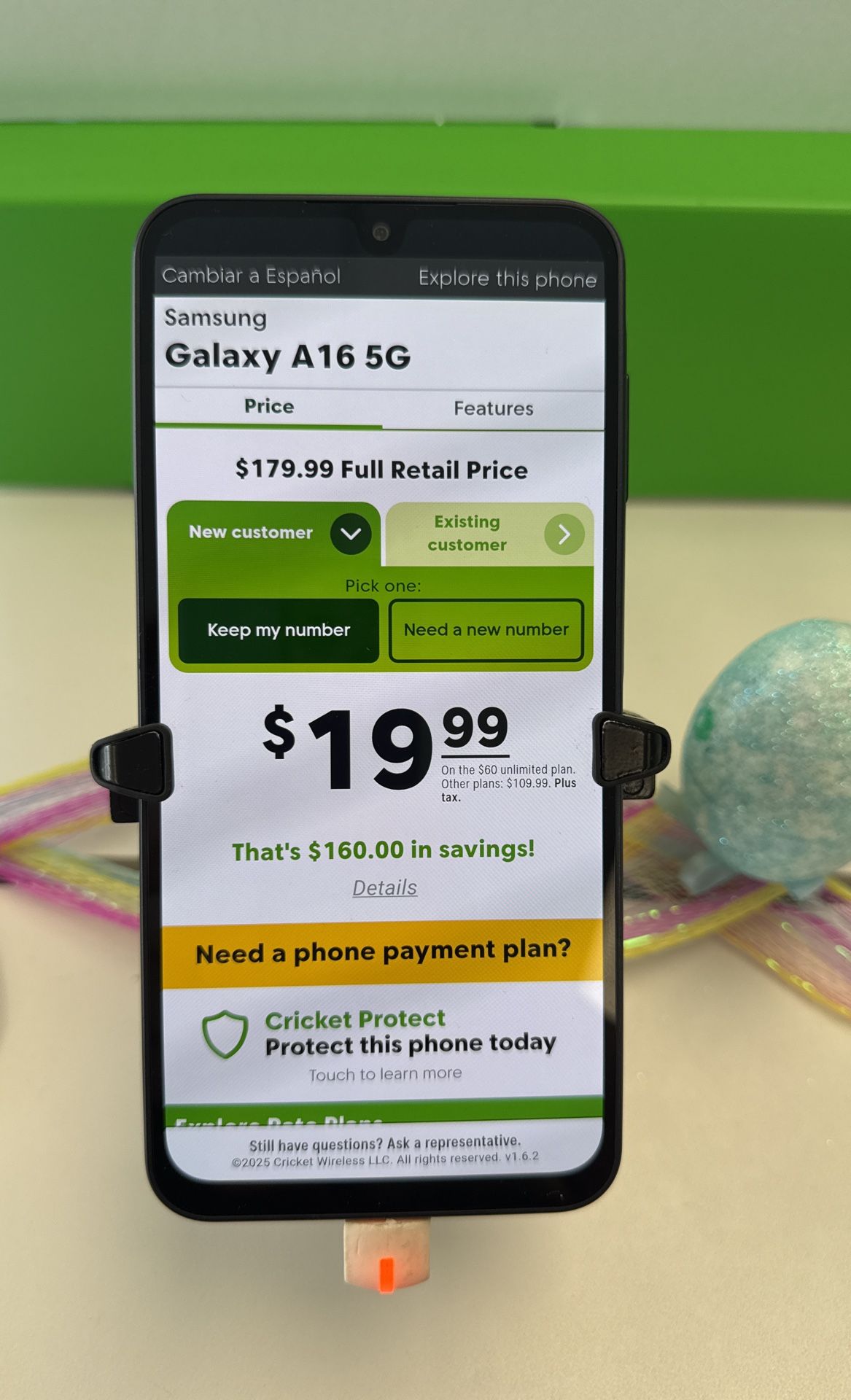 Samsung A16 Only $20 When You Bring Your Number To Cricket!