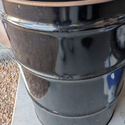 Black, 55 Gallon, Open Head Steel Drum, Bolt Ring