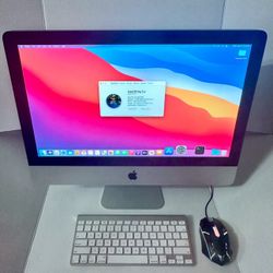 FIRM PRICE - iMac 21.5” w/ Magic Keyboard & RGB Gaming Mouse • 8gb Ram • 500gb HDD • Quad Core i5 • Excellent Condition