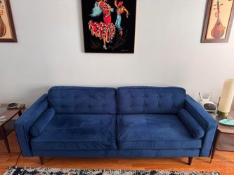 Blue Velvet Couch