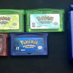 Pokémon FireRed, LeafGreen, Emerald, Ruby & Sapphire and Gameboy SP Bundle