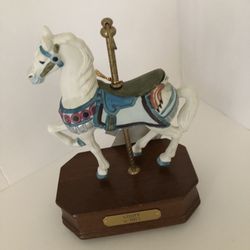 Vintage Musical Carousel Horse Figurine
