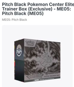 Pokemon pitch black pokecenter etb