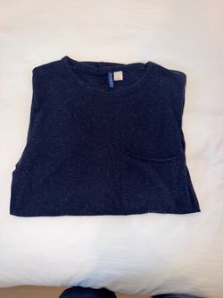 XS &M Divided Navy Speckled Crop Tank Top