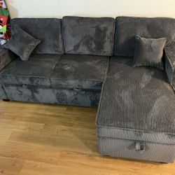 New Sleeper Sectional Couch with USB, Cup Holders and Storage! Free Delivery 🚚! 