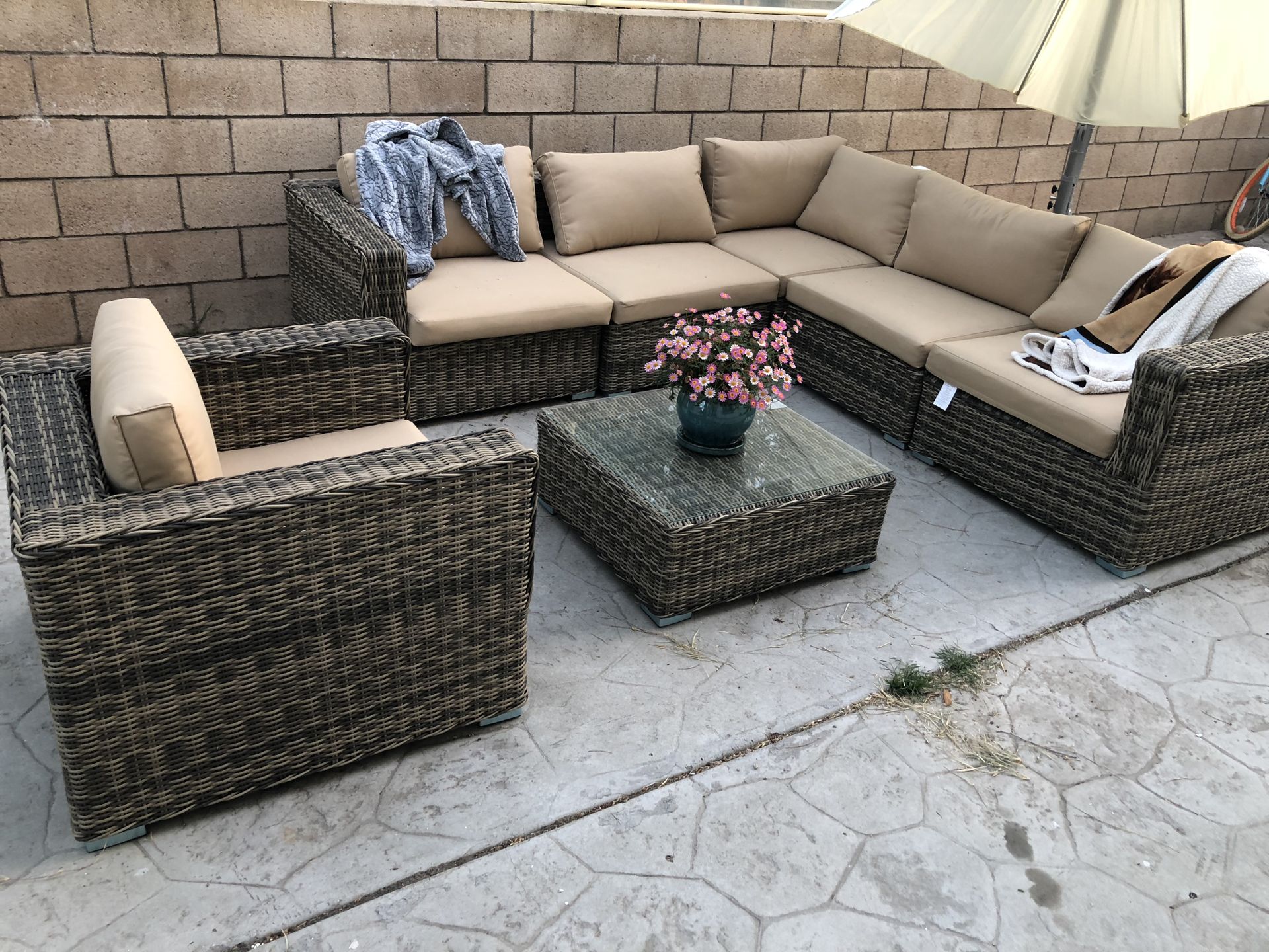 Patio furniture large sectional