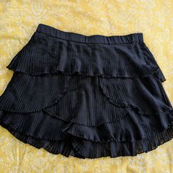 Zara Black Pleated Skort, XS