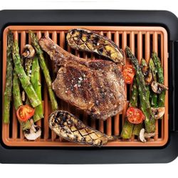 NEW Gotham Steel Electric Smokeless Grill + Griddle Plates