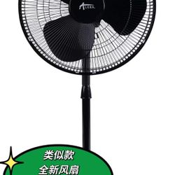 Alera 16" 3-Speed Oscillating Pedestal Stand Fan, Metal, Plastic, Black
