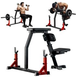 Syedee Seal Row Bench, Back Row Machine With Stationary Upright Weight Bench Combo, Back Strength Machine And Shoulder Press Bench With 1000 LBS Capac