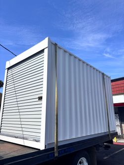 15FT SHIPPING CONTAINER – WIND & WATERTIGHT | HEAVY DUTY STORAGE SHED | CONEX BOX (ROLL-UP DOOR)