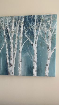 Birch Tree Forest Canvas Print Wall Art, 48x24x1.75 Thumbnail