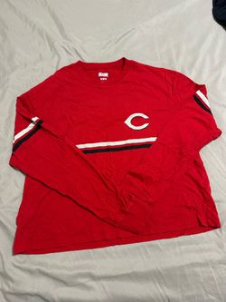 Cincinnati Reds Baseball Cropped Long Sleeve Size M
