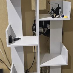 White Console Books Storage Living Room Bedroom 