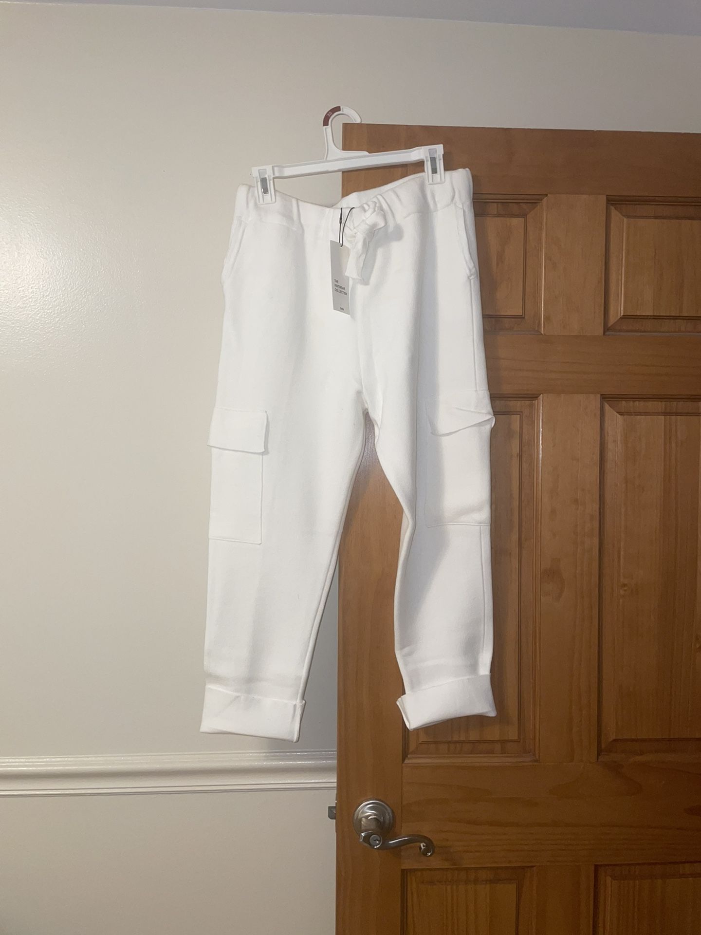 Zara Knitwear Collection Joggers White Size Large