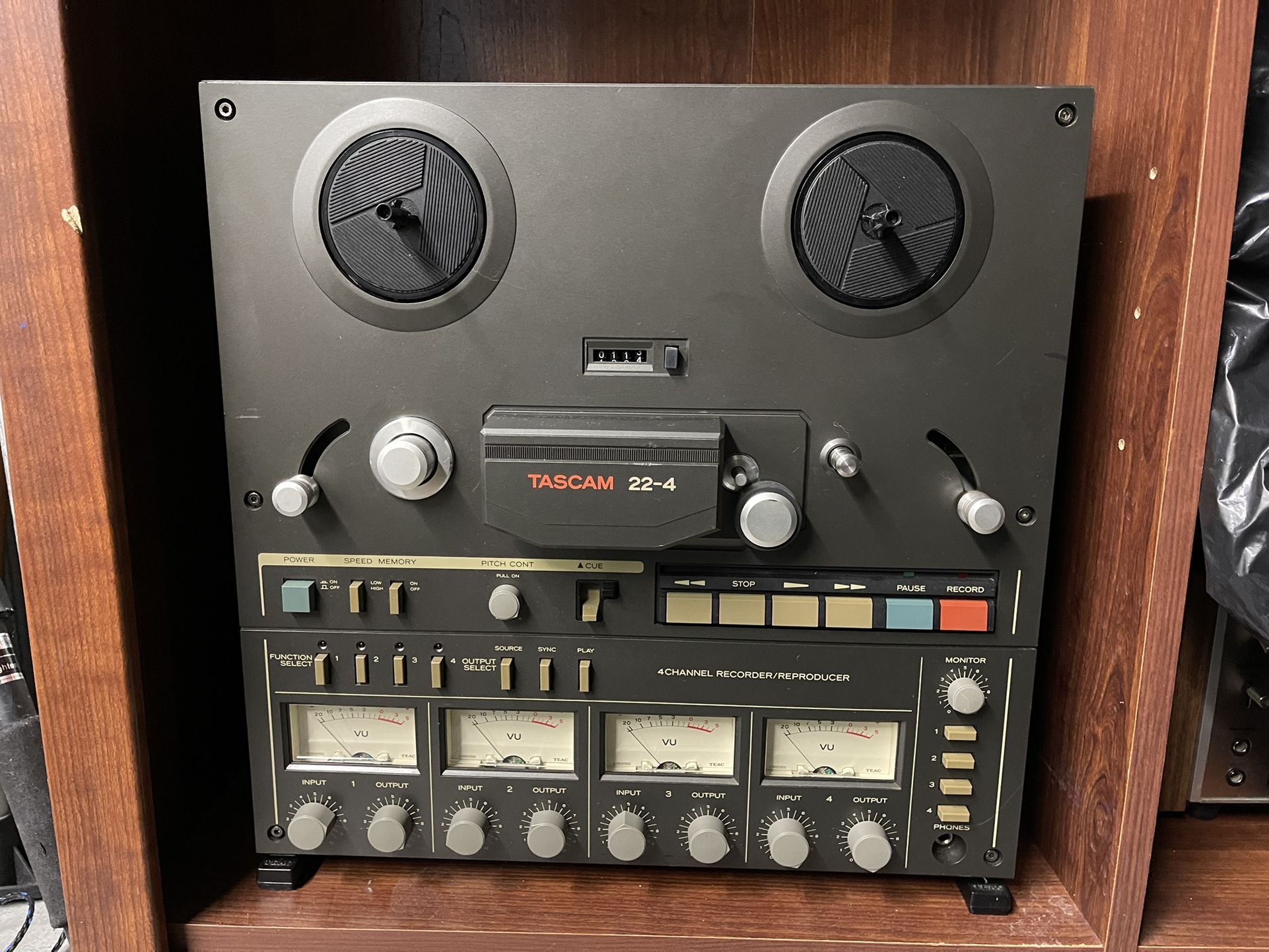 TASCAM 22-4 1980 4 channel 4 track reel to reel tape recorder