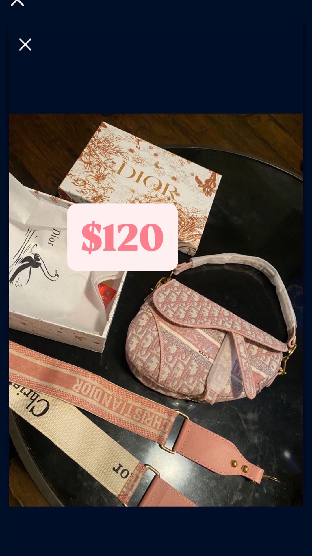 Pink Dior Saddle Bag 
