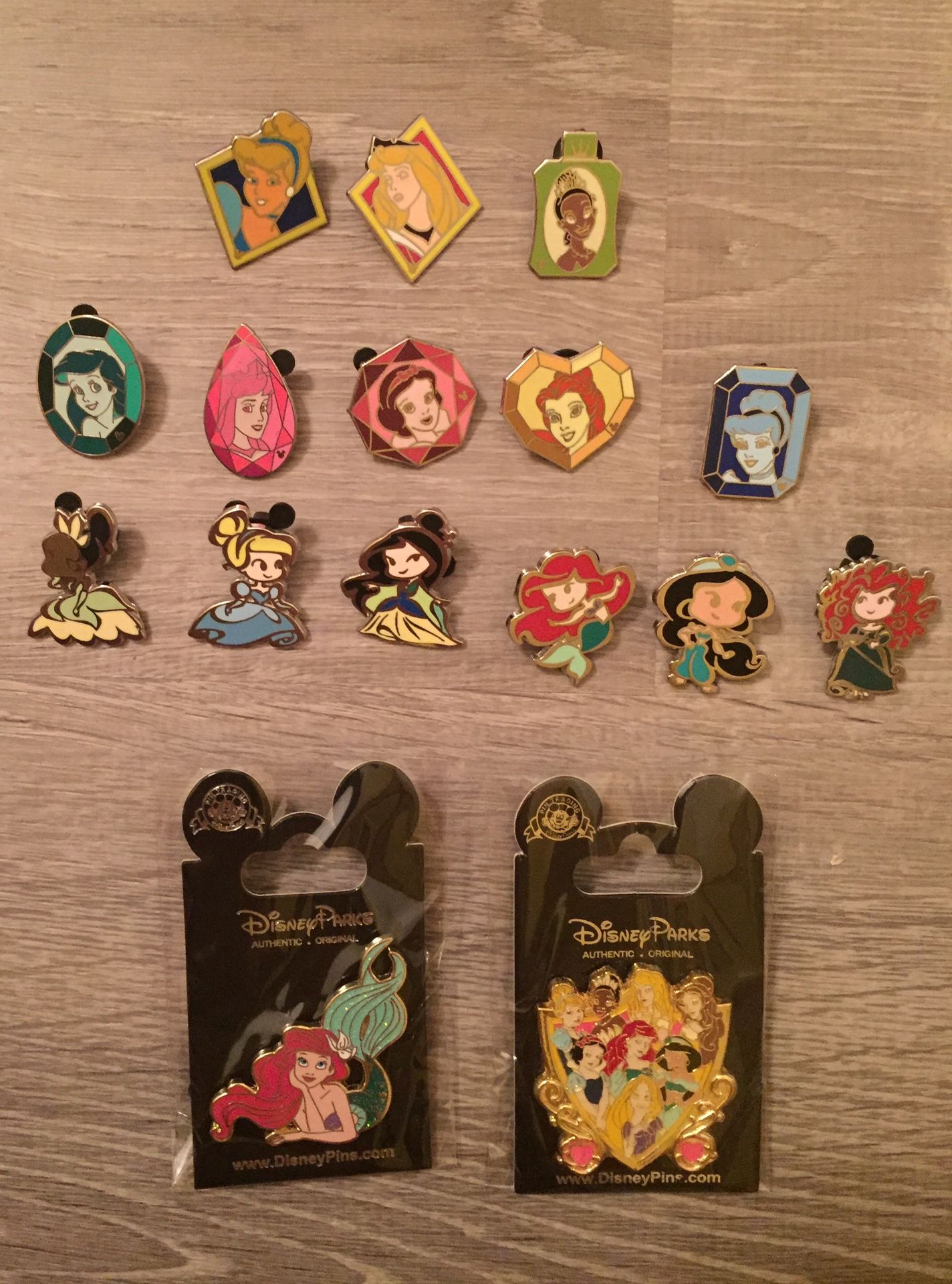 16 Disney pin tradable princess set